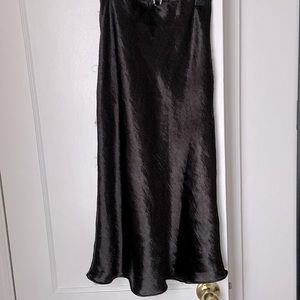 Poof shiny midi length skirt